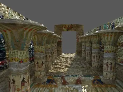pharaonic city location  Low-poly 3D model