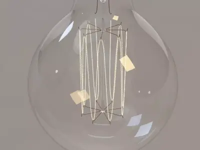 Loft Light Globe With Detail Filament 3D model
