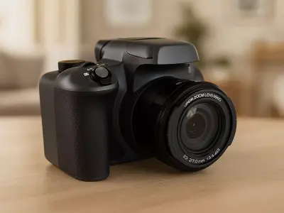 DSLR Camera Low-poly 3D model