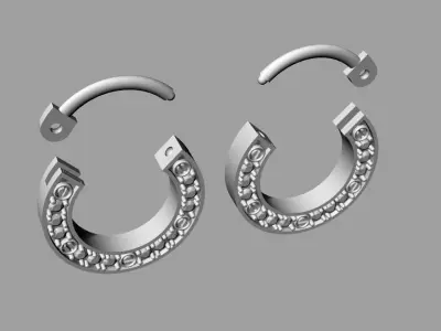 Nail Brand Earrings  3D print model