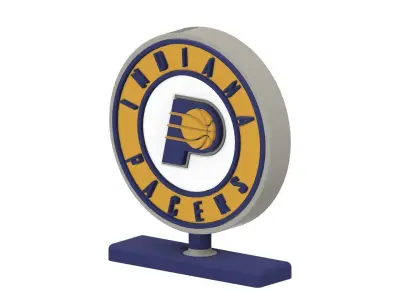 Indiana Pacers NBA Logo Two Version Available  3D print model