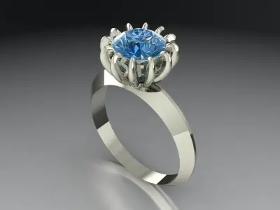 1 stone ring  458 Free 3D print model