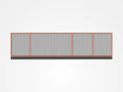 Enclosed Sea Port Container 3D model