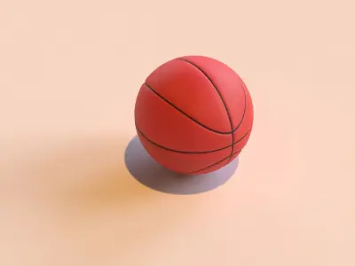 basketball Free low-poly 3D model