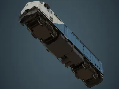 Locomotive 1B Low-poly 3D model