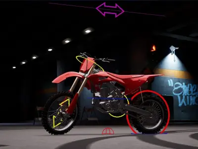 Motorcycle Control Rig for Unreal Engine 3D model