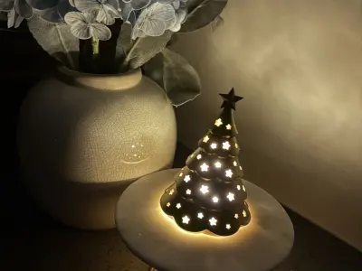 Starry Glow Christmas Tree Lamp Holiday Decoration 3D print model