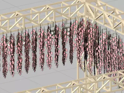 truss with plant for decoration Free 3D model