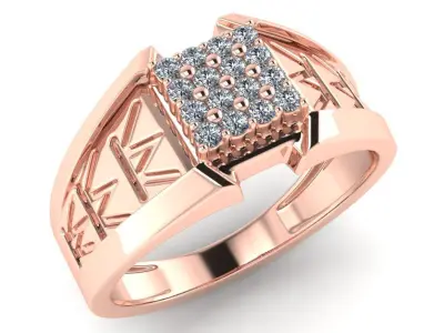 light weight gold diamond rings-C111116SKCH2025998-wt-5-10 3D print model