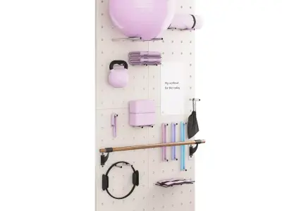 Home Fitness Set Pink 3D model