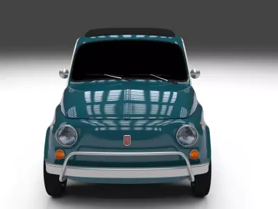 Fiat 1968 500L Luxe Low-poly 3D model