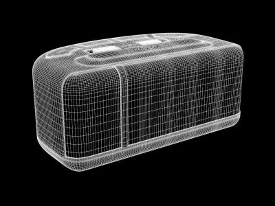 Acctim Excelsior Blue LED Mains Electric Bold Bedside Alarm Cloc 3D model