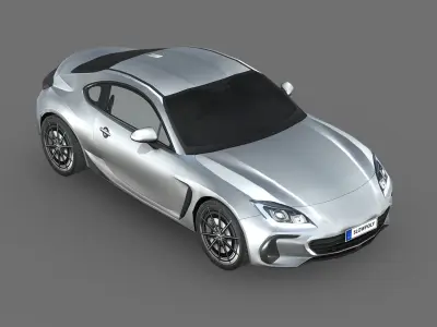Subaru BRZ 2022 Low-poly 3D model