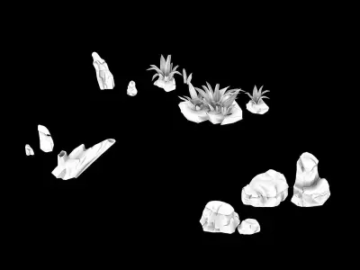 Stone Yunmengze - Stone - Plant 3D model