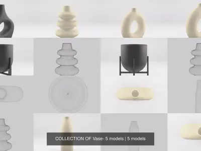 COLLECTION OF Vase- 5 models