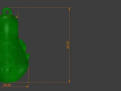 Cashbag Pendant Luxury Moneybag Necklace Gold Platinum Jewelry 3D print model