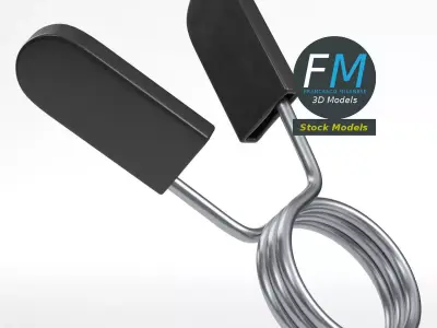 Spring collar clip 3D model