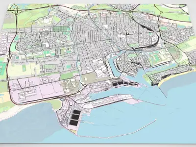 Cityscape Calais France 3D model