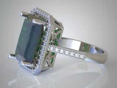 Ring and EarringSet 3D printable model 0075 3D Model Pack