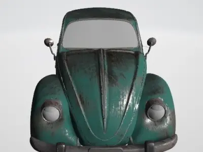 Beetle old volkswagen 3D model