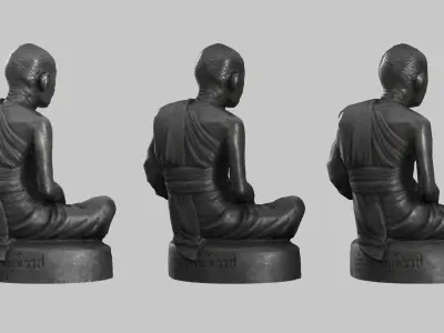 PSscanned Thai Buddha statue Pack 1 Low-poly 3D model