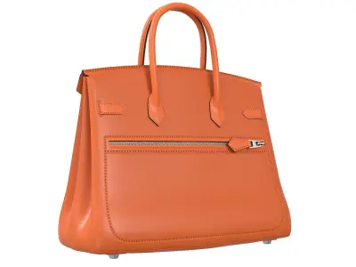 Hermes Birkin Rock Bag Orange Low-poly 3D model