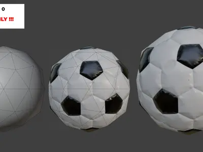 Soccer Ball - PBR Low Poly Low-poly 3D model
