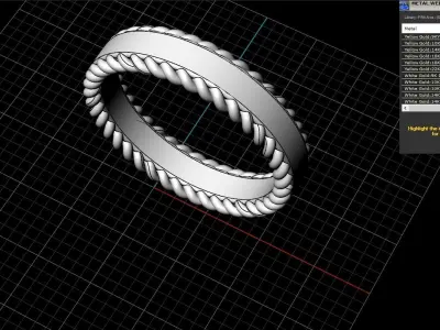 Wedding ring model 310 3D print model