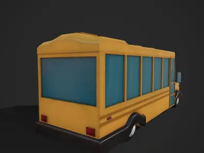 Cartoon Bus 3D model