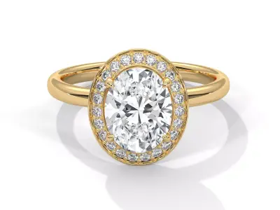 solitaire ring with detail images and 360 render videos 82 3D print model