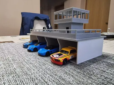 Pit stop garage 1 64 3D print model