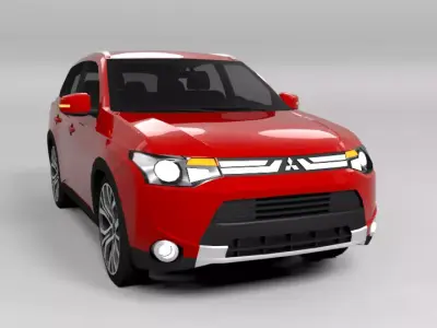 MITSHUBISHI OUTLANDER LOWPOLY Low-poly 3D model