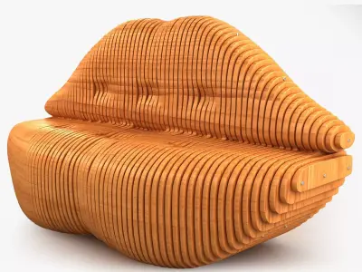 Parametric Lips Sofa 3D model