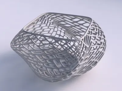 Bowl helix with lattice tiles 3D print model