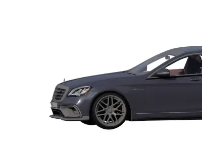 Mercedes S65 AMG with interior 3D model