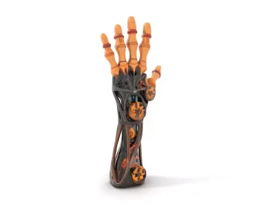 Steampunk Mechanical Hand Model Pack Low-poly 3D model