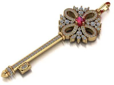 Pendant Keys with diamonds and other 3D print model