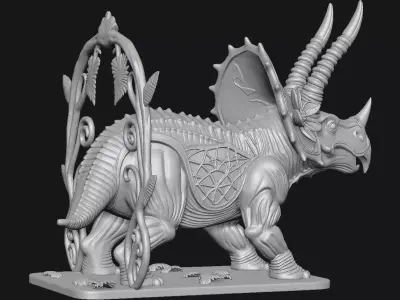 Triceratops 3D print model