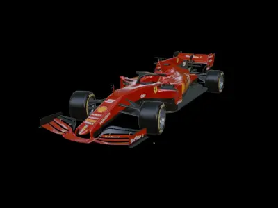 2019 Ferrari F1  Low-poly 3D model