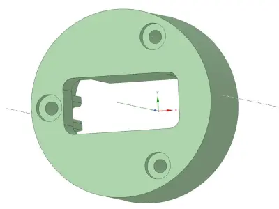 Anderson Plug Mount for Trailer Charge Towing 3D print model