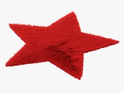 Rug Star red 3D model