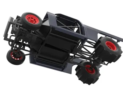 Dirt Dragster truck Scale 1 to 25 3D print model