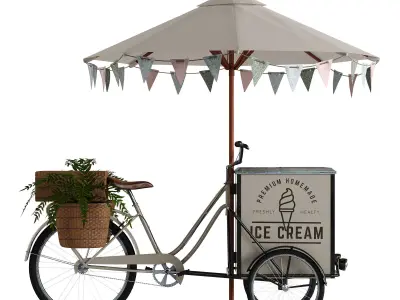 Ice cream bicycle 1 3D model