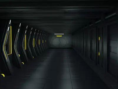 Sci Fi Tunnel 3D model