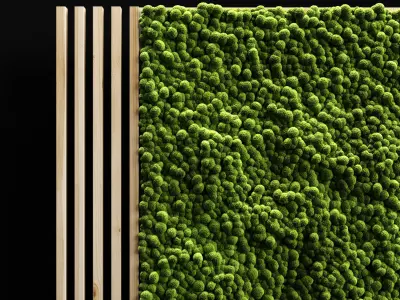 Vertical garden and planks 3D model