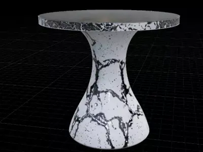 Luxury Marbel Table Modern Interior Furniture 3D Model Low-poly 3D model