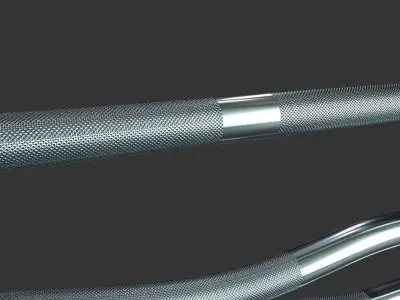 Wall Mounted Barbell 3D model