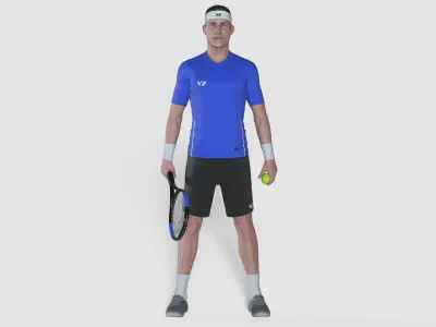 Male Tennis Player 3D model