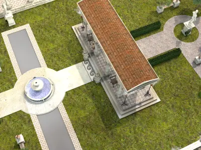 roman garden for houses 3D model