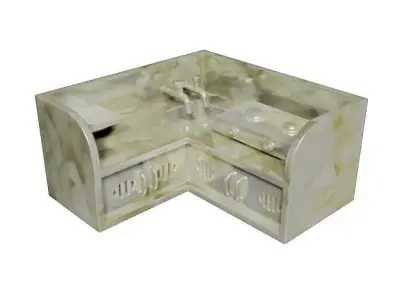 Cartoon Modular Kitchen Low-poly 3D model